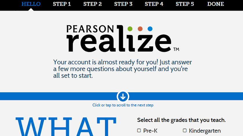 pearson realize login