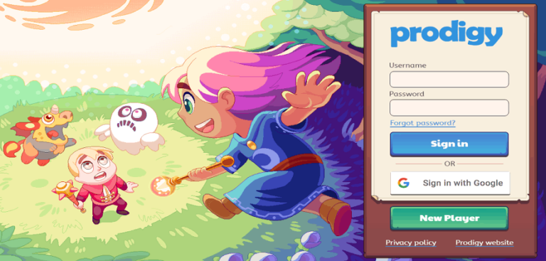 prodigy math game student login in