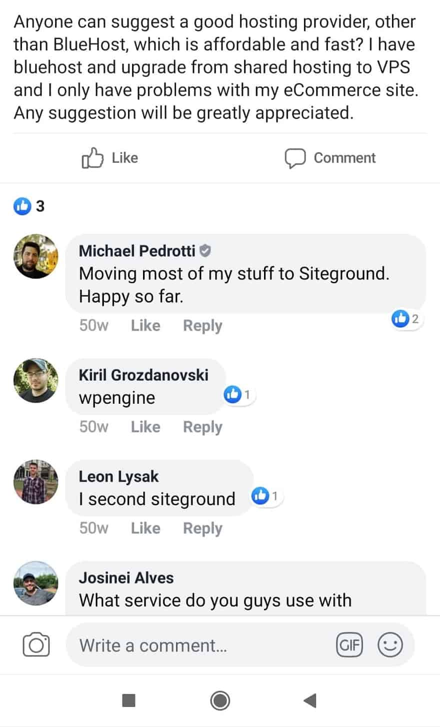 siteground users opinion