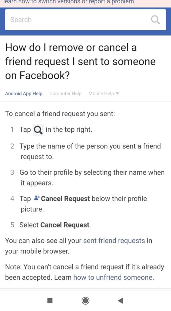 facebook sent friend requests